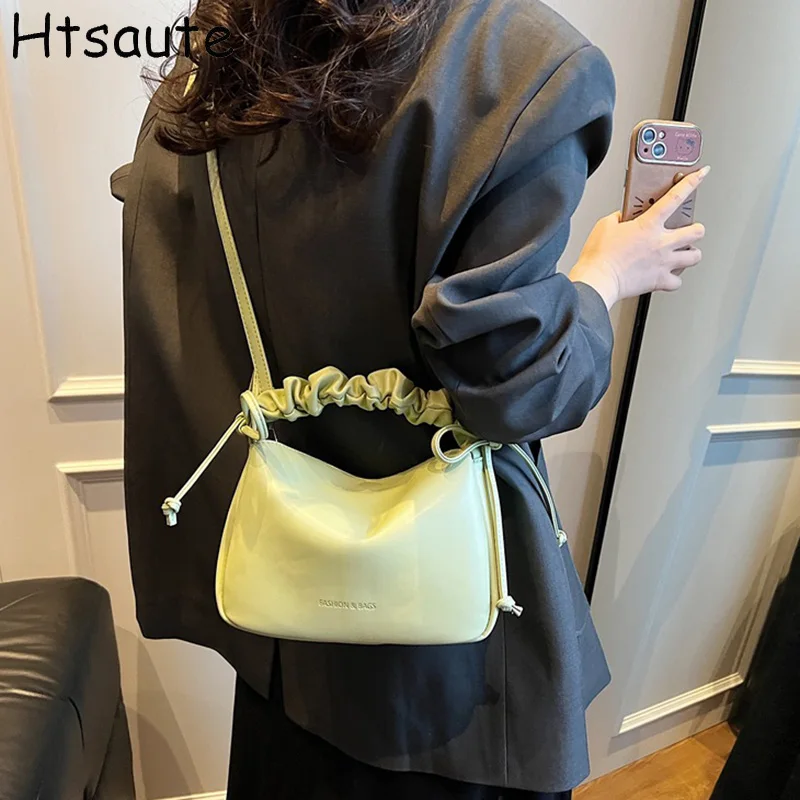 

Women's PU Leather Mini Handbag Versatile Fashion Solid Color Single Shoulder Crossbody Bag Commuting Bag Girl Underarm Bag