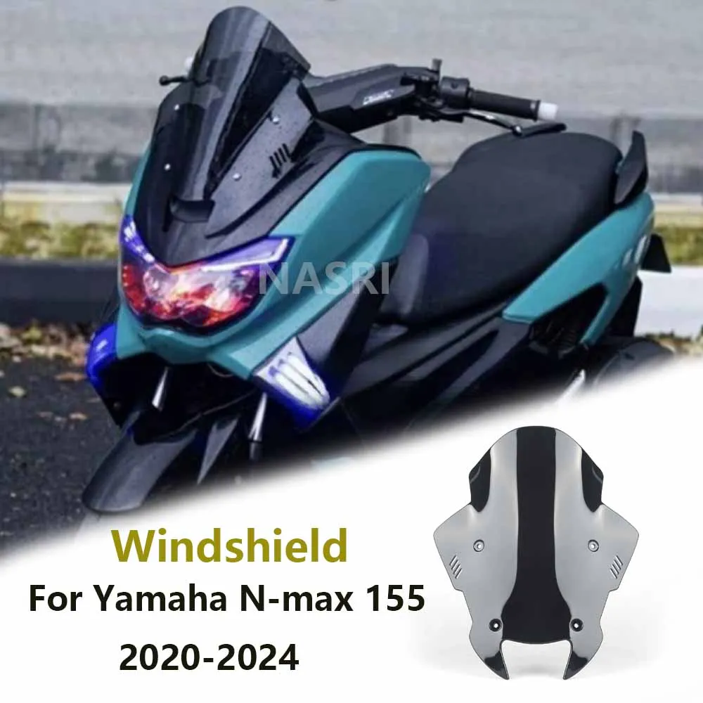 Motorcycle Front Windscreen Windshield Wind Screen Shield Deflector Guard For Yamaha Nmax N-max 155 Nmax155 N-max155 2020-2024