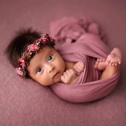 Newborn Photography Props Baby Photo Props Soft Silky Muslin Swaddle Blankets Neutral Receiving Blanket for Newborn Unsex