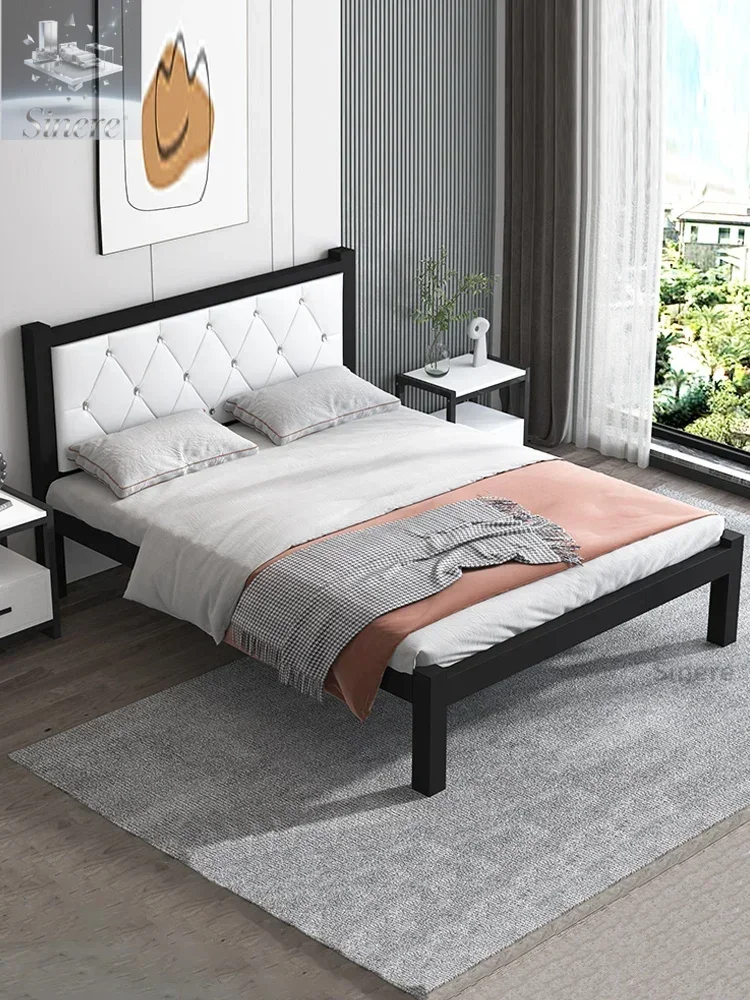 

European wrought iron bed 1.8 meters Internet celebrity iron bed double bed Modern simple 1.5m single thickened reinforced