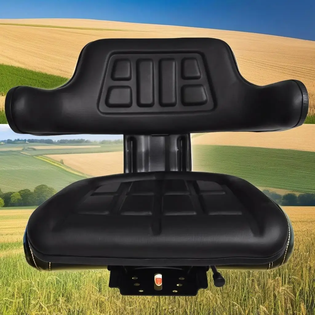 Black Tractor for SEAT with Backrest for Comfort & Support - Durable Farm Equipment