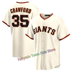 New Arriavl Crawford 35 Jersey Baseball Uniform Special Edition Quick Drying Men's Oversized Sports Training Uniform Kids/Adult