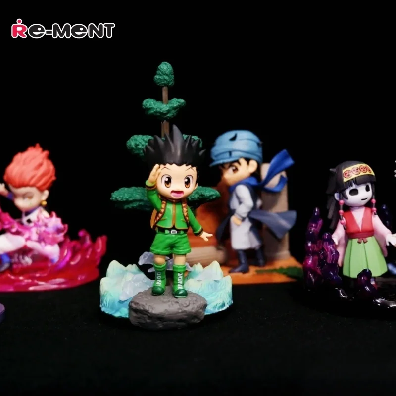 

Re-Ment Original HUNTER×HUNTER DesQ DESKTOP HUNTER 6 Toy 6pcs Collectible Anime Figure Mini Doll Model Ornaments Birthday Gift