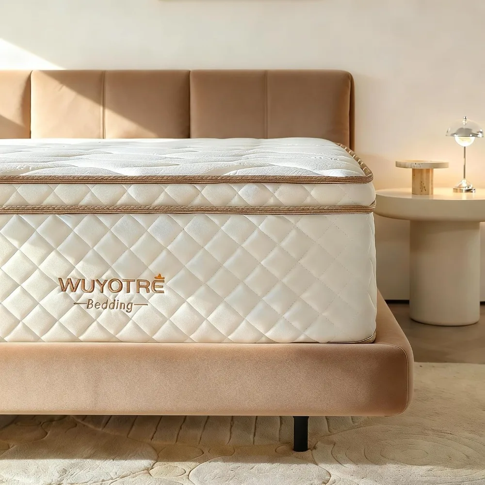 10 Inch Hybrid Pocket Spring Mattress in a Box,Individually Wrapped Coils for Motion Isolation & Zero Noise, Medium Firm Support