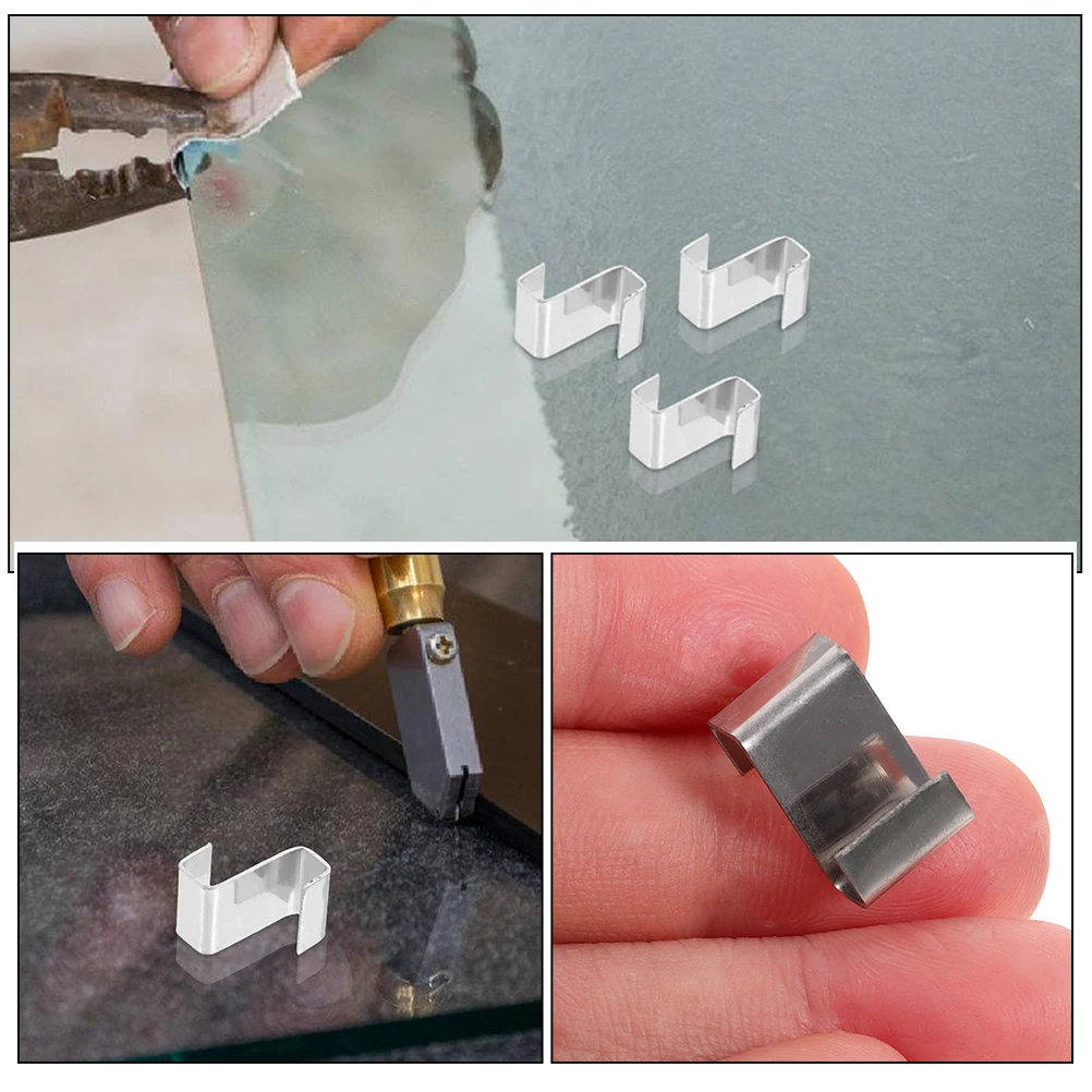 

25pcs Glass Plate Fixing Clips Durable for Greenhouse Windows Storm Panels Repair Kits Stainless Steel Clamps Garden Tools