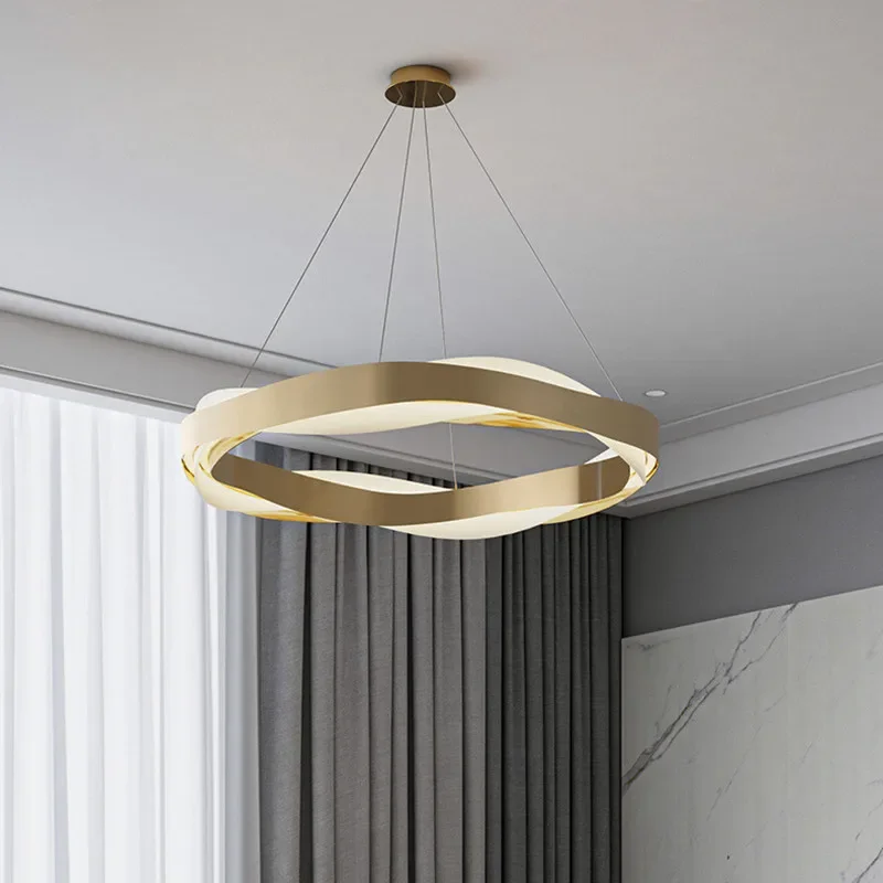 modern foyer circulo aco led dimmable luzes pingente acrilico lustre pendurado lampada sala de jantar suspender fixture 01