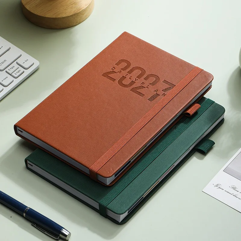 2027 Year A5 Spanish English Planner Schedule Book with Elastic Band Planner Schedule Notebook Diary Gift Box Set