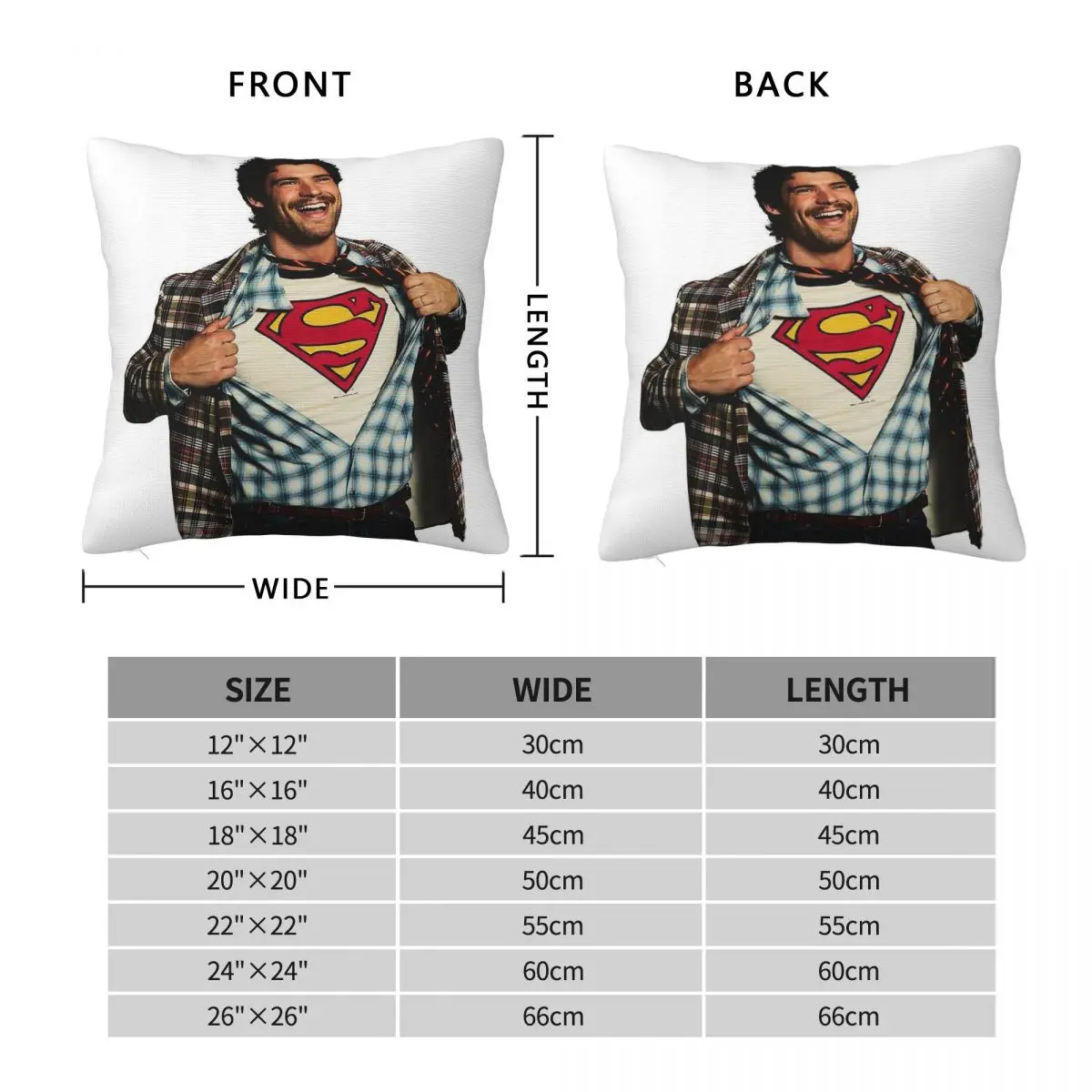 Clark Kent David Corenswet Square Pillowcase Polyester Linen Velvet Printed Zip Decor Sofa Cushion Cover 45x45