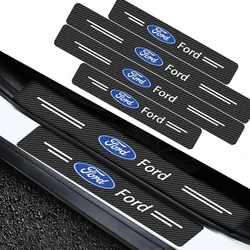 Carbon Fiber Auto Door Sticker Threshold Waterproof Car Sticker For Ford Focus mk2 mk3 Fiesta mk7 Ranger Mondeo mk4 S-MAX Kuga