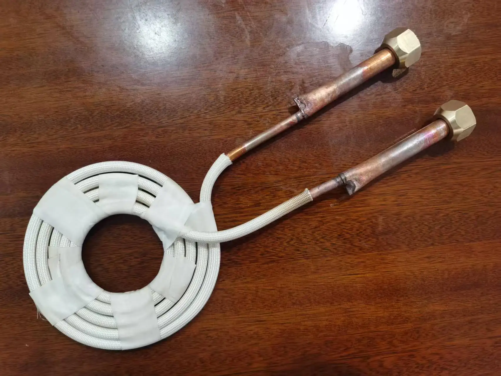 Precision Pancake Induction Heating Coil Flat Copper Rings Surface Quenching Head for Metal Heating Applications