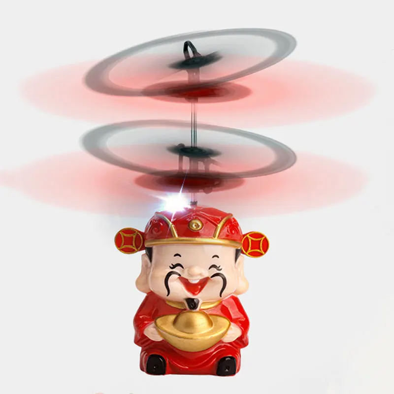 Box Electronic Flying God of Wealth Induction Suspended Helicopter RC Fans Children's Holiday Gift Decompression Toys VD118