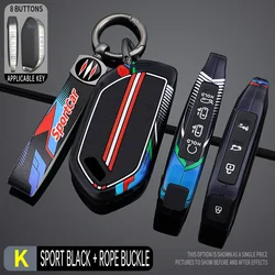 5/6/7/8/9 Bottons Racing Style Car Key Case Fob Cover for Kia Morning K5 KA4 EV3 EV9 Picanto Carnival Seltos Sorento 2024 2025