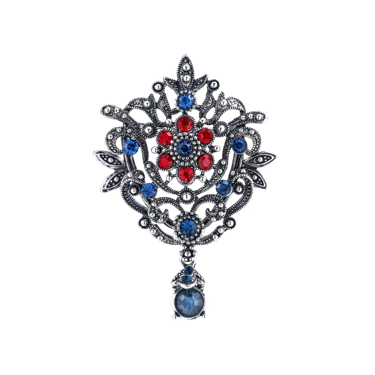 WEIMANJINDIAN Brand New Arrival Vintage Style Crystal Rhinestones Lucky Flowers Drop Brooches Jewelry