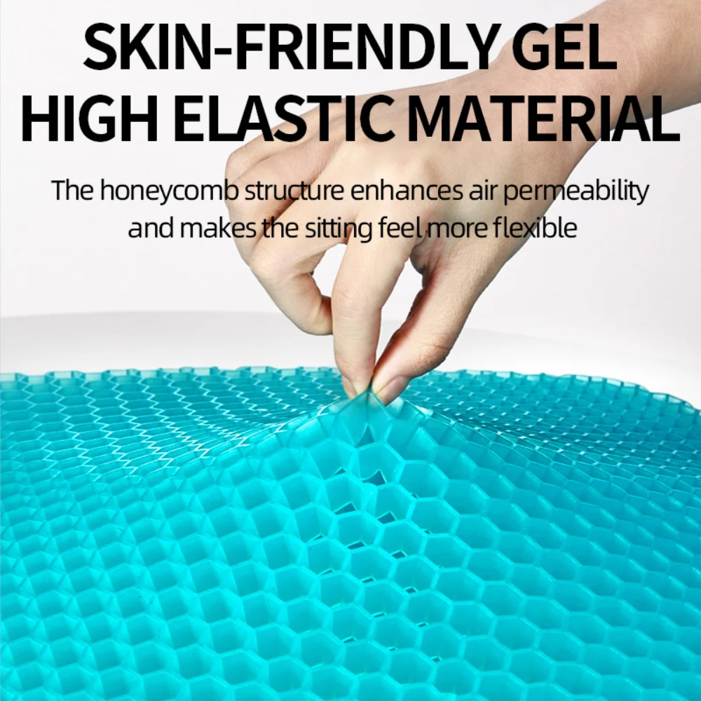 45x42cm Double Thick Gel Seat Cushion Honeycomb Design with Non-Slip Cover for General Motors Increased Breathability Cooling Pa image 5