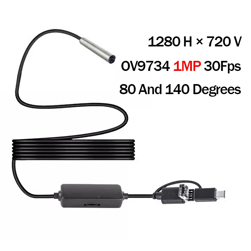 

OV9734 1MP диаметр 3,3 мм HD бороскоп USB камера авто ремонт промышленный зонд для проверки канализационных труб для мобильного телефона Android