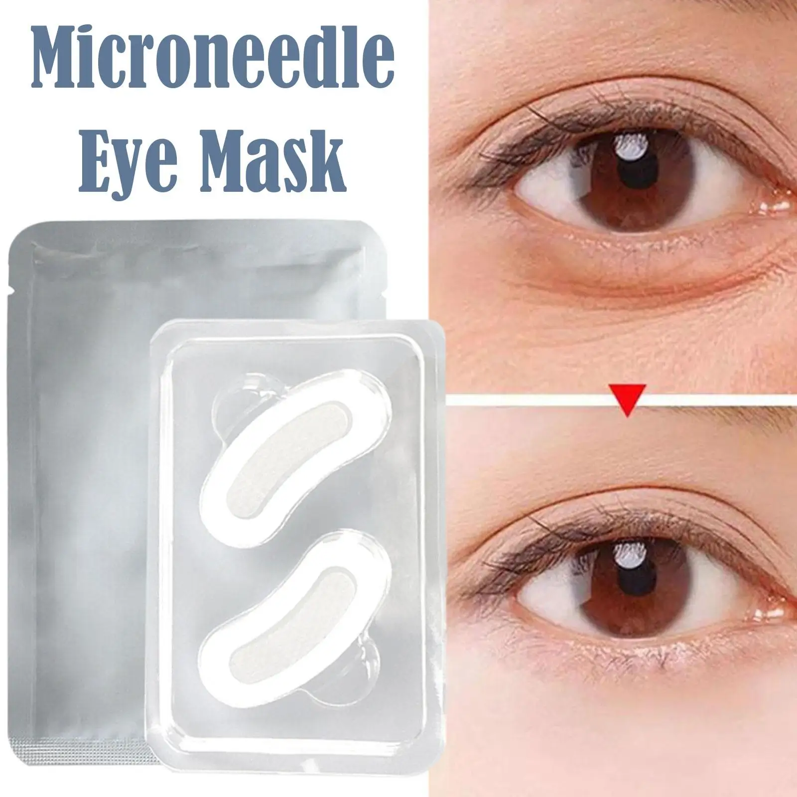 20stickers Microneedle Eye Mask 2200 Stitches Nano Hyaluronic Acid Soluble Eye Mask For Anti Wrinkle Aging