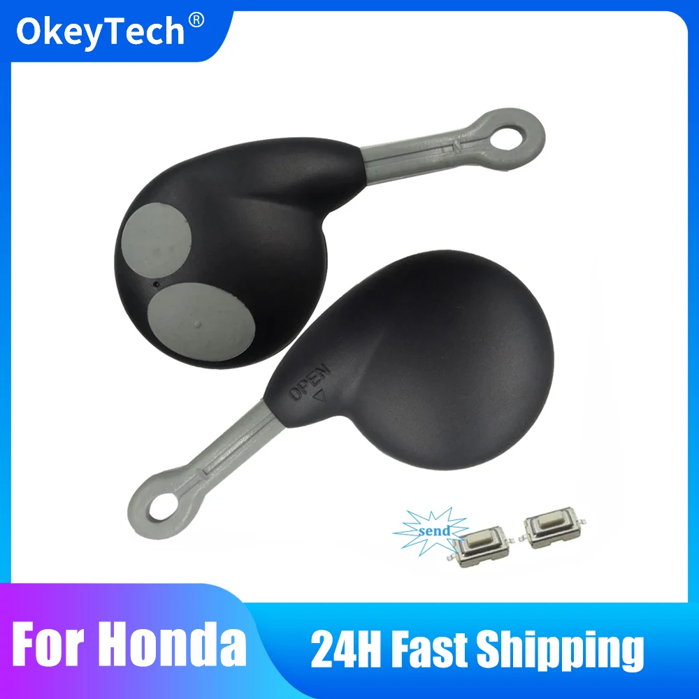 

OkeyTech 2 Button Remote Smart Car Key Case Cover Fob with 2 Micro Switch for Honda Cobra Alarm 7777 1046 3193 7928 8188 Toyota