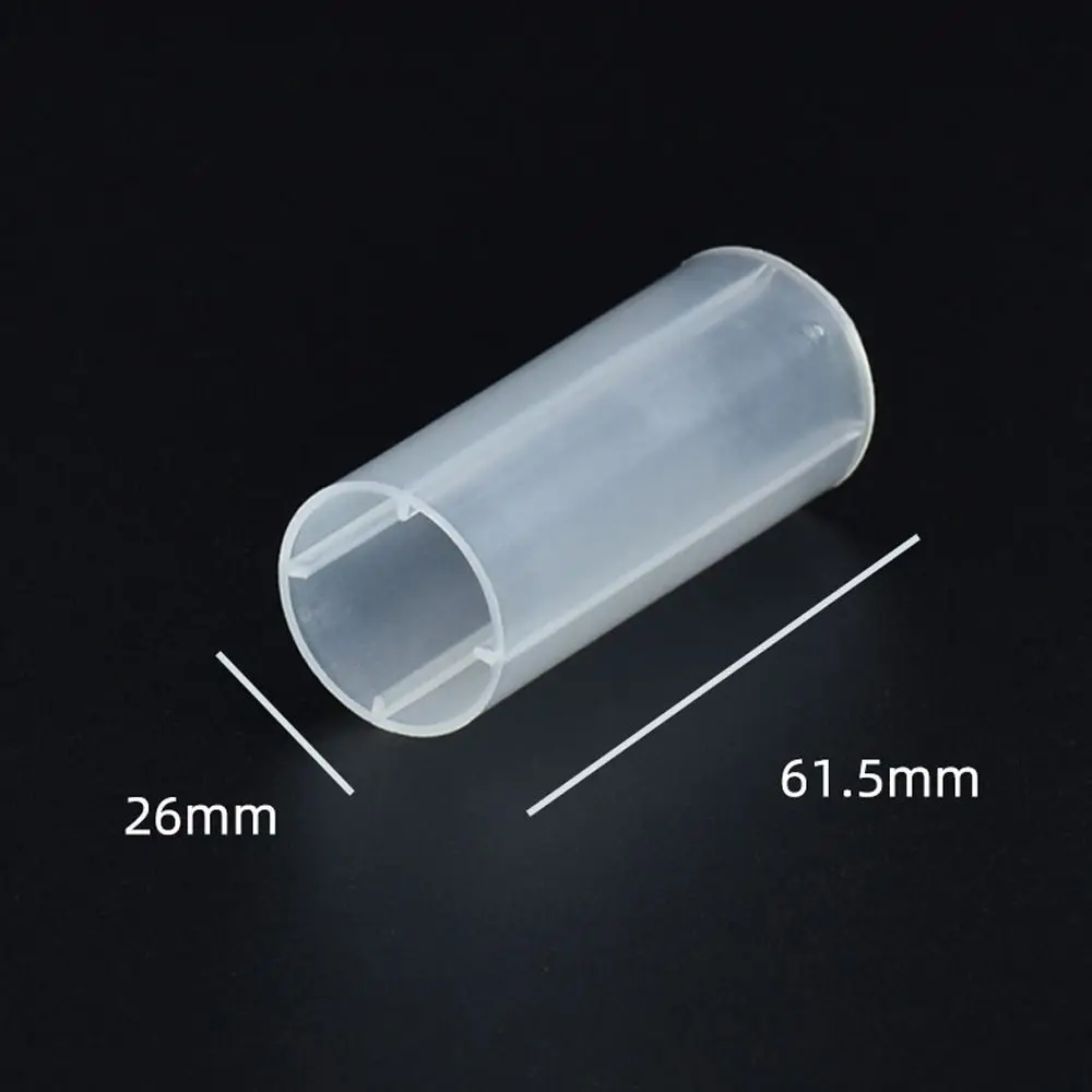 2 In 1 Plastic 18650 Battery Tube White Casing Sheath Tube AAA Battery Storage Boxes Holder organizer for Flashlight Torch Lamp