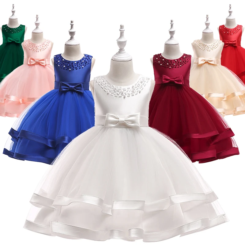 

Fashion Pageant Girl Cake Tiered Fluffy Tulle Luxury Dress Children's Wedding Elegant Party Formal Occasion Graduation Costume