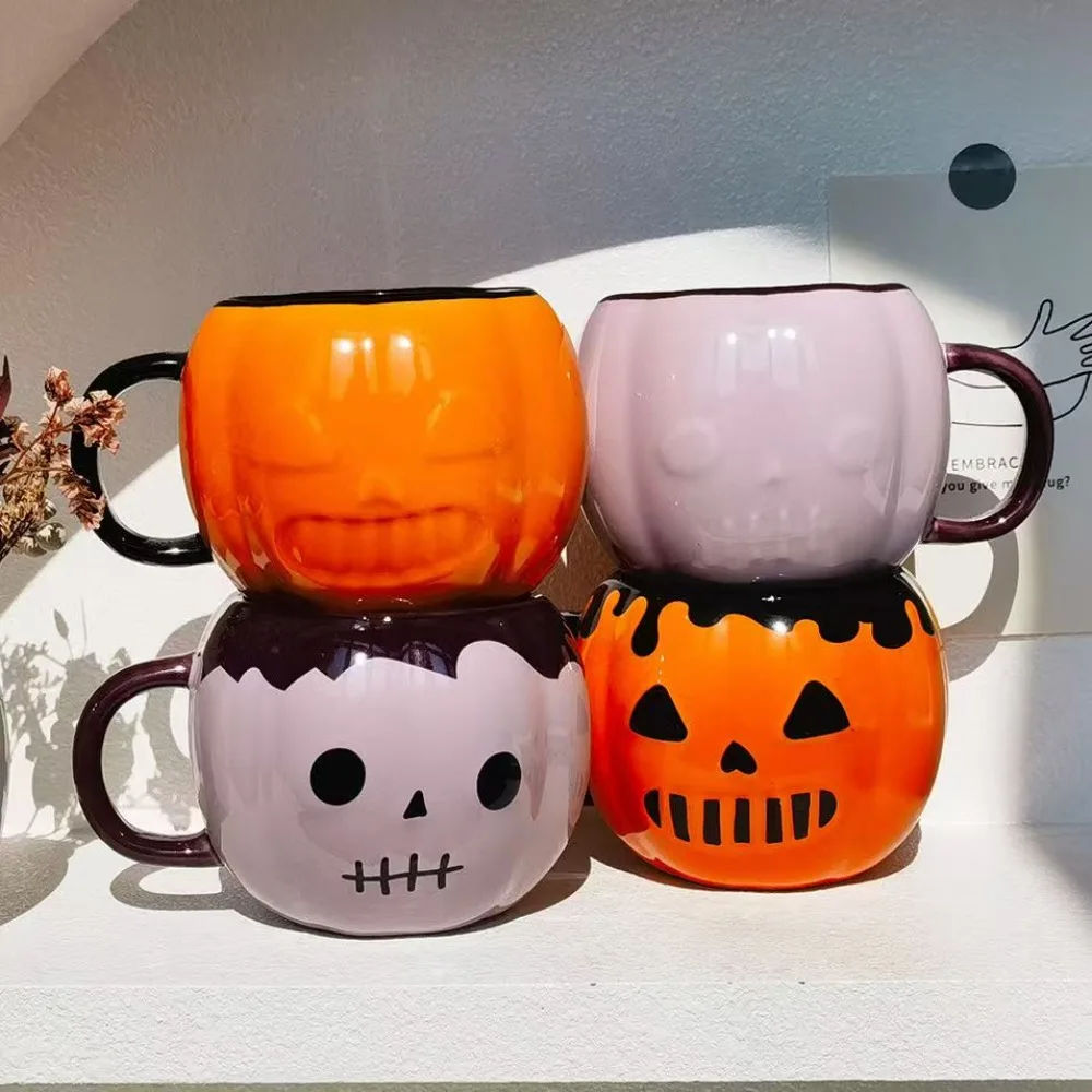 Halloween Ghost Water Cup Ceramic Instagram High Beauty Cartoon Creative Mug Cute Birthday Gift Cups Drinkware