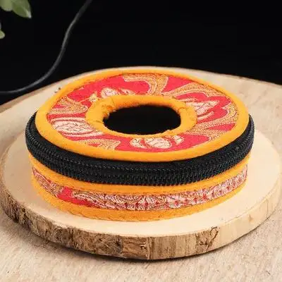 

Handmade Nepal Meditation Bell Cover Copper Bell Bag Random Color Meditation Bell Case Bell Storage Box