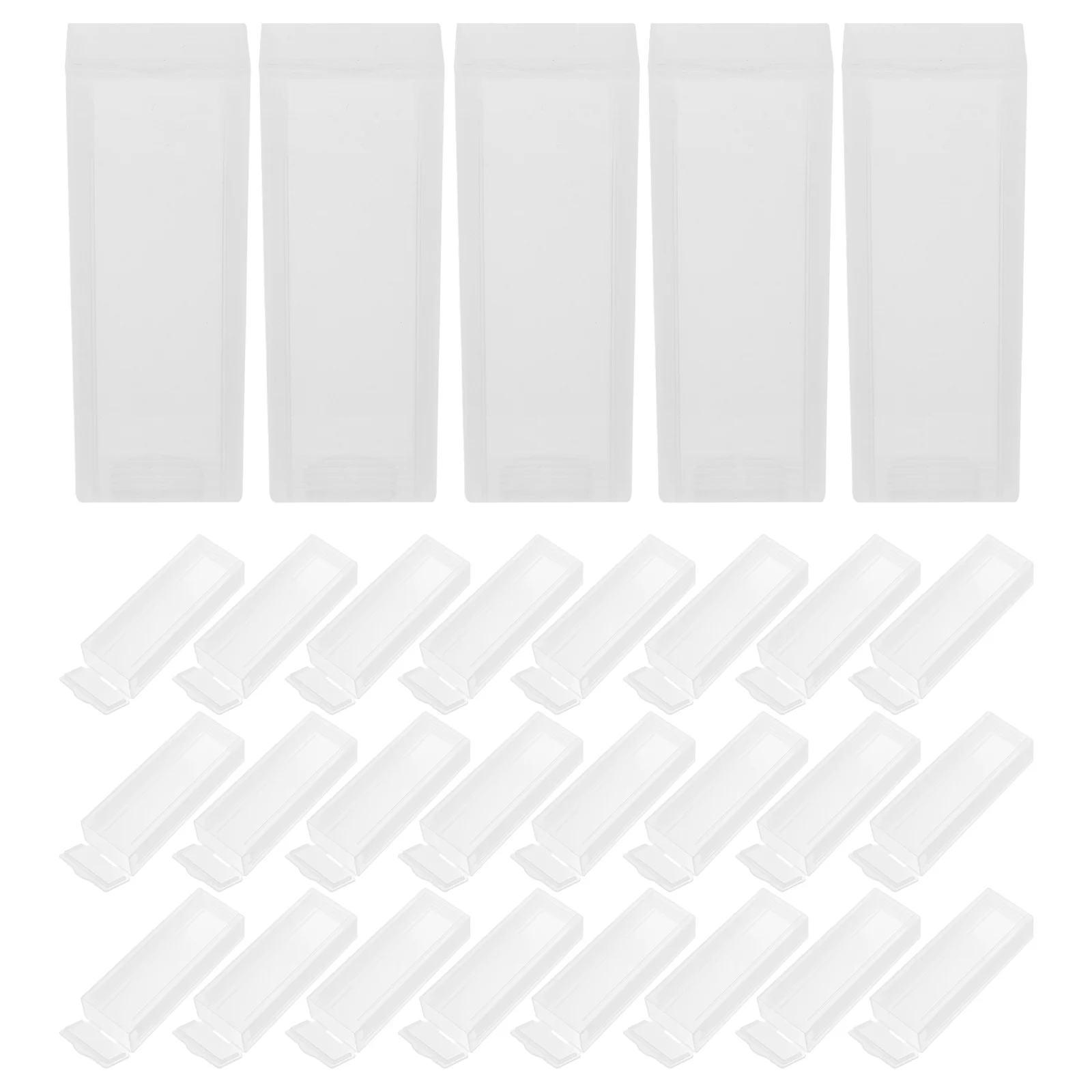 

50Pcs Slide Staining Jar Clear Plastic 5-Slot Microscope Slide Organizer Laboratory Stain Holder Efficient Lab Storage