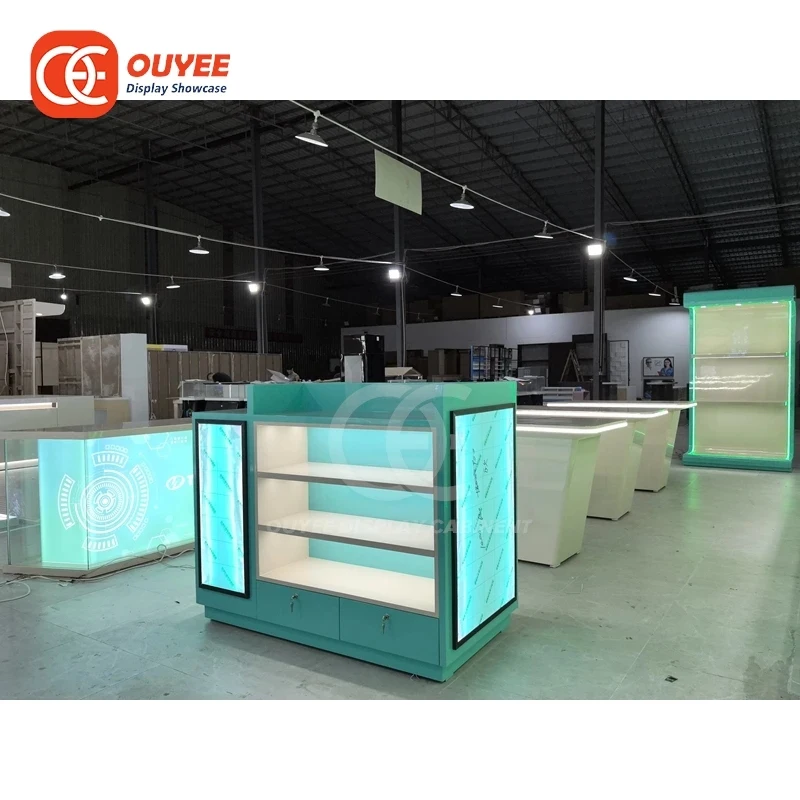 custom.Smartphone Fit Out Electronics Shop Retail Solution Provider Recycled Material Commercial Showcase Cabinet