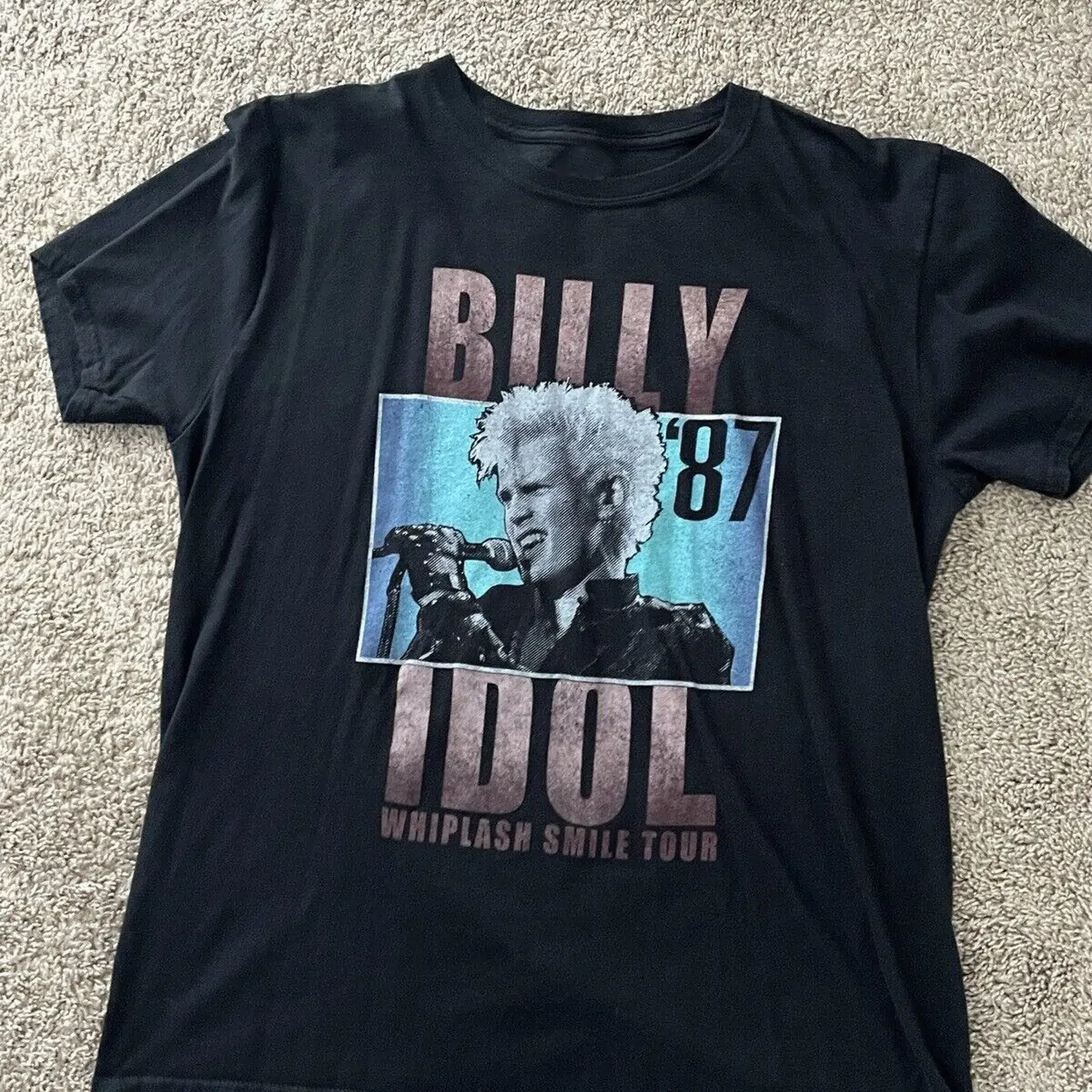 Camicia vintage Billy Idol cotone nero tutte le taglie S 345XL regalo per tifosi HRO57 vintage Washed Comfortable Stylish