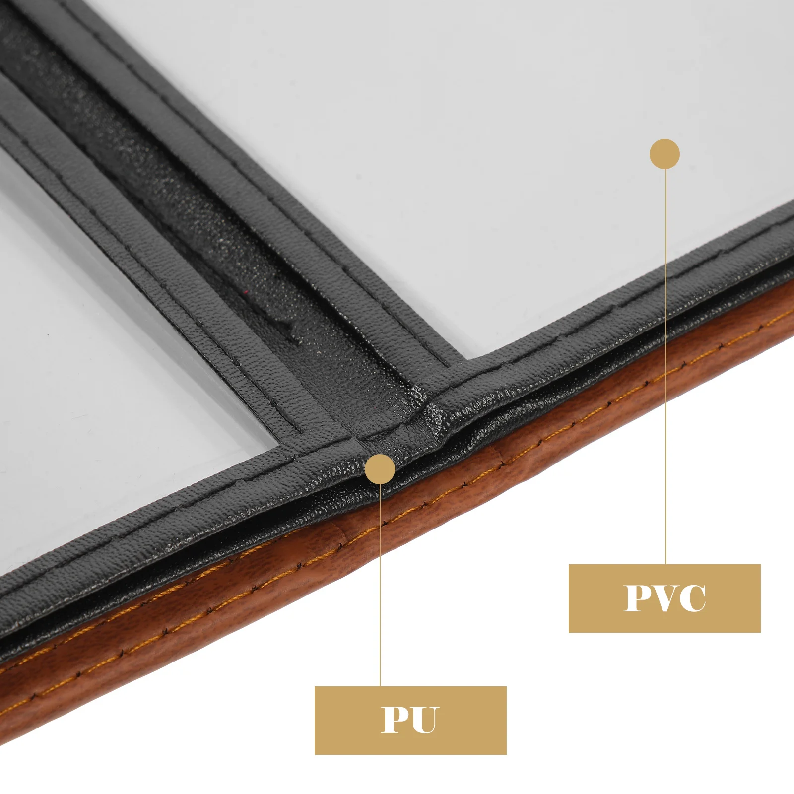 

Transparent Menu Cover Book PVC Restaurant Menu Holder Waterproof Recipe Binder Organizer for Coffee Bar Pub Porterhouse Display