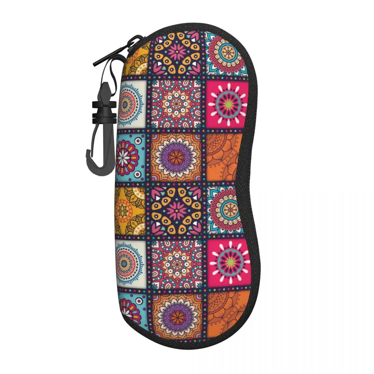 

Boho Mandala Pattern Glasses Case Fashion Zipper Bohemian Glasses Storage Box Small Glasses Box