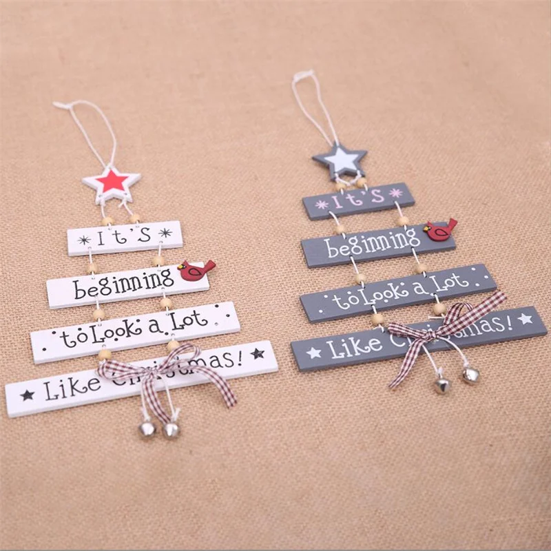 

New Christmas Decorative Supplies Christmas Tree shaped Pendant Colorful Letter Pendant Creative Tree Pendant