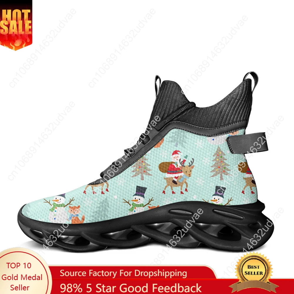 

Christmas High Top Flats Sneakers Mens Womens Sports Running Shoes High Quality Sneaker Lace Up Mesh Footwear Custom Shoe