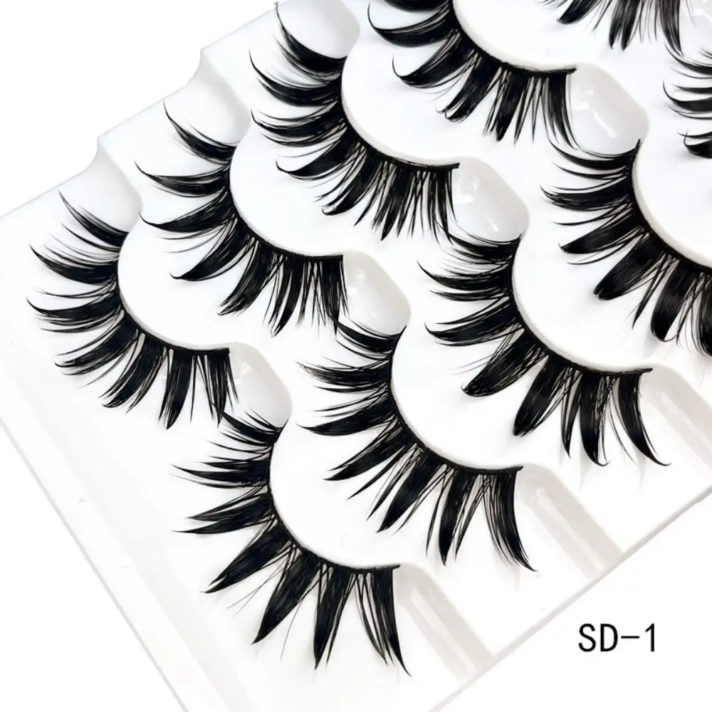 Reusable Handmade Craft Soft Band Extension Thai Eyelashes 3D Faux Mink Eyelashes False Eyelashes Wispy Fluffy