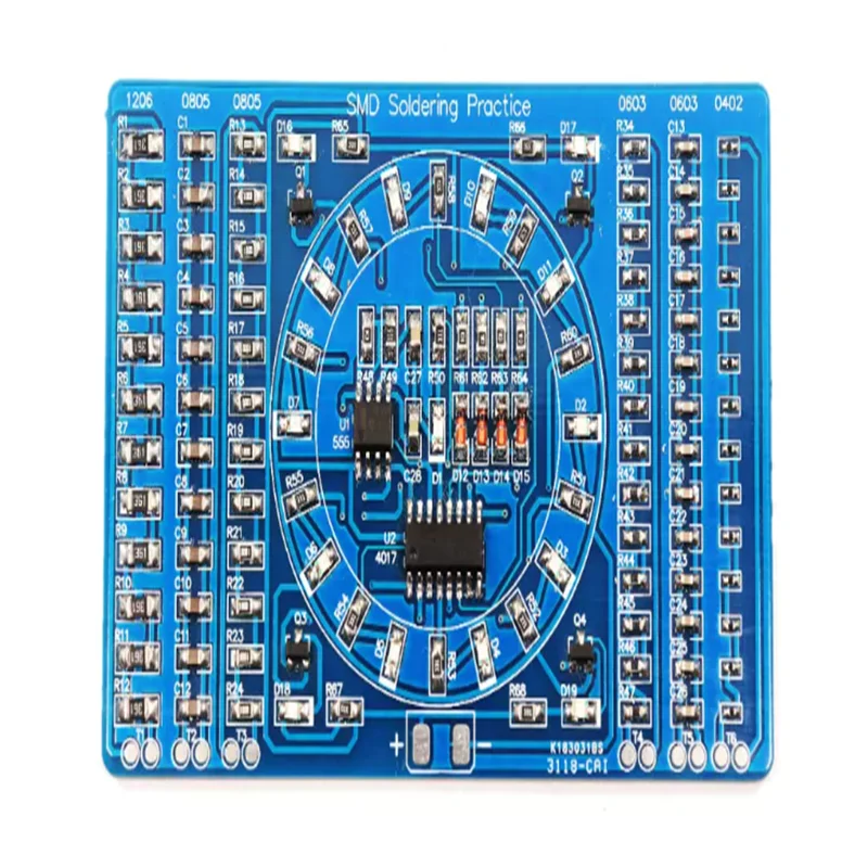 SMT electronic process training circuit board DIY rotating flow lamp for SMT component welding practice board kit