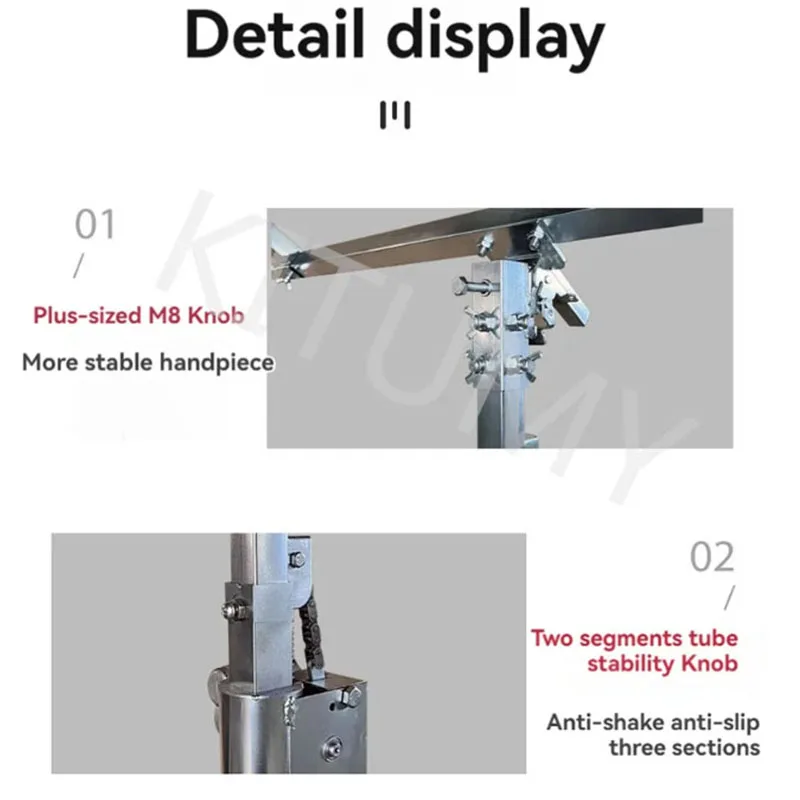 Electric manual 3-in-1 3.8m multi-function gypsum board lift ceiling artifact woodworking decoration stainless steel tool