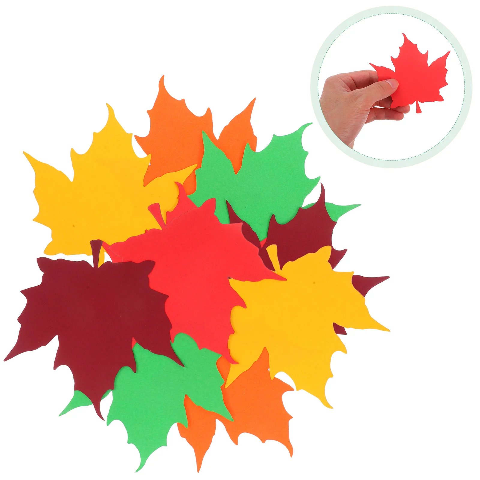 

50 Pcs Leaf Message Card Vibrant Paper Cutouts Fall Bulletin Diy Paper Cutouts Board Decor Thanksgiving DIY Craft