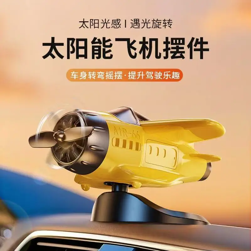 

[Buy 1 Get 1 Free]Solar Rotating Airplane Aroma for Car Creative Auto Dashboard Interior Vehicle Decor Accessories Supplies