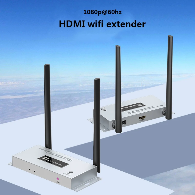 DTECH 4k 1080p@60hz 2.4G 5G hdmi Wireless Transmitter and Receiver Extender 200m for Security Monitoring Equipment