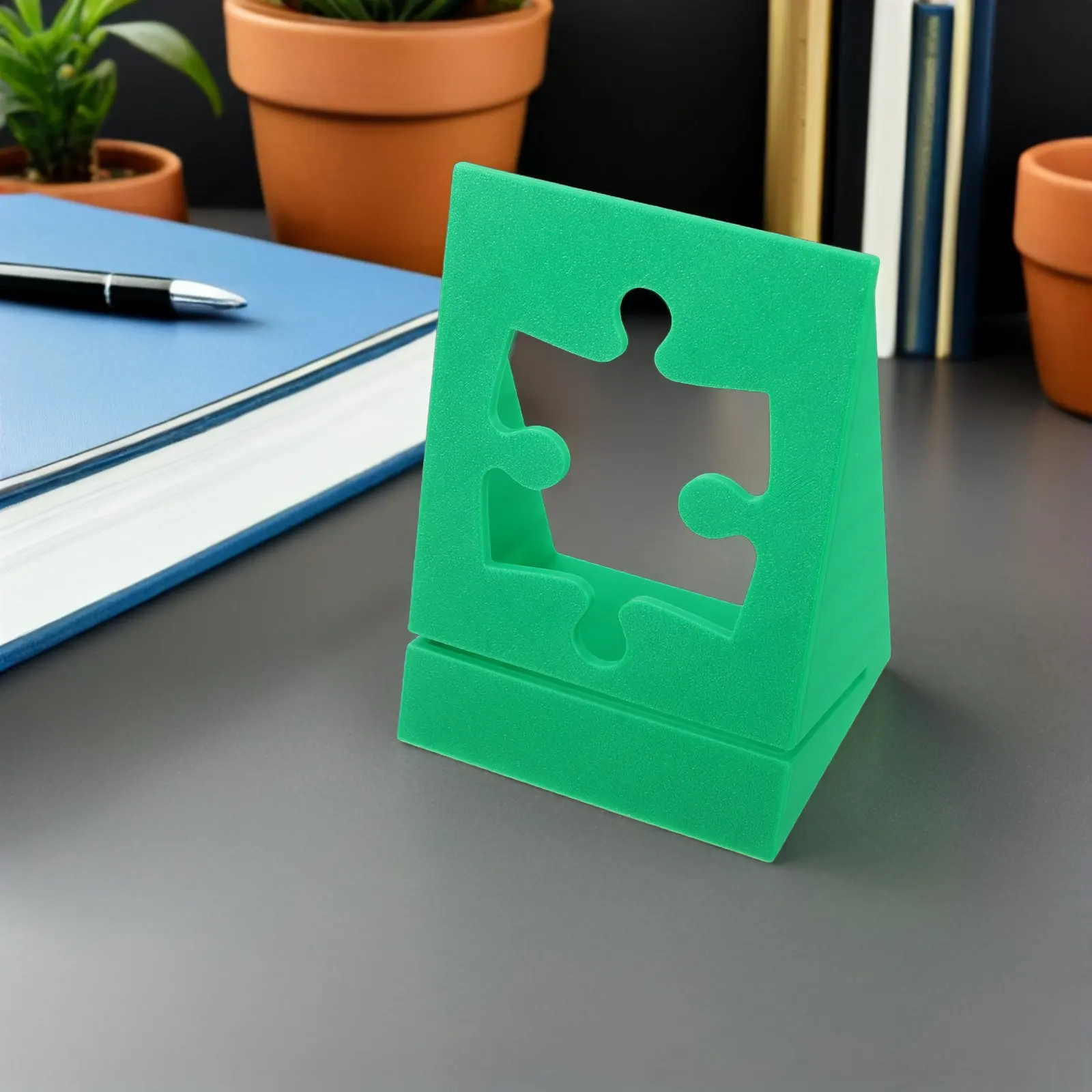 

Puzzle Lid Display Stand Stable Base Hands-Free Holder Green Must-Have Puzzle Accessories for Women Men Puzzling Poster