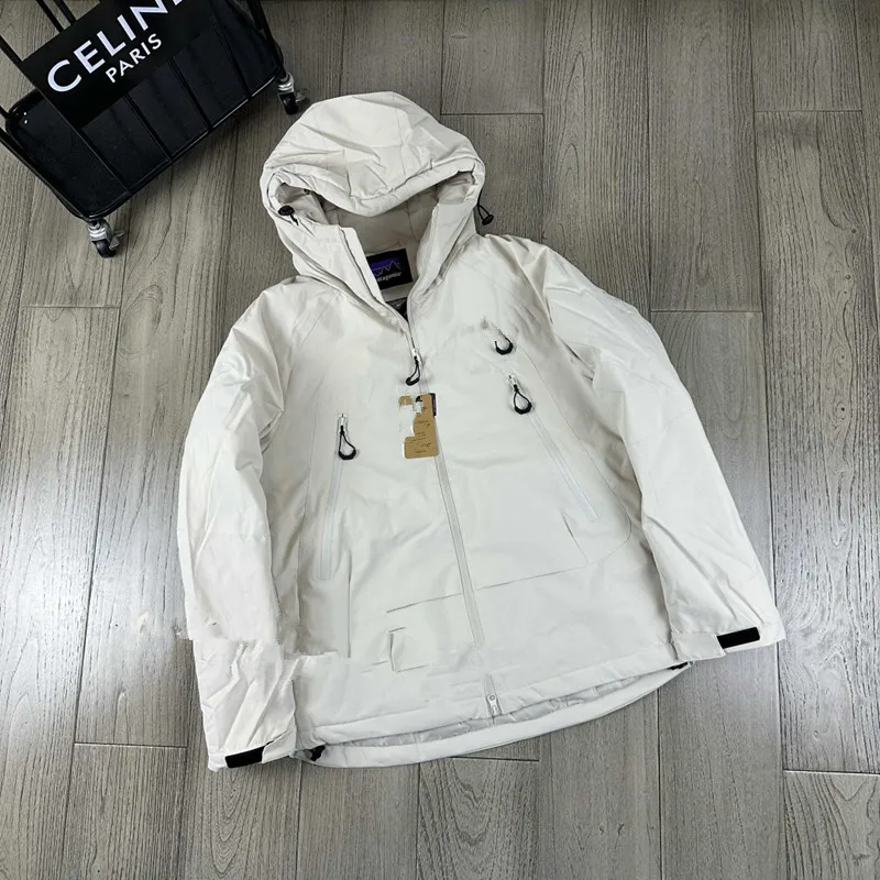 Outdoor Three-Proof down Cotton Jacket Hooded Thick Outerwear for Men And Women Couples Waterproof Windproof Breathable