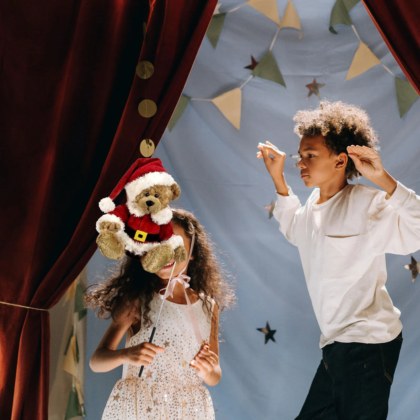 Handpuppen-Steuerstab, Edelstahlstab, glatte Bewegung, ergonomischer Griff, Bühnenauftritt, Theater