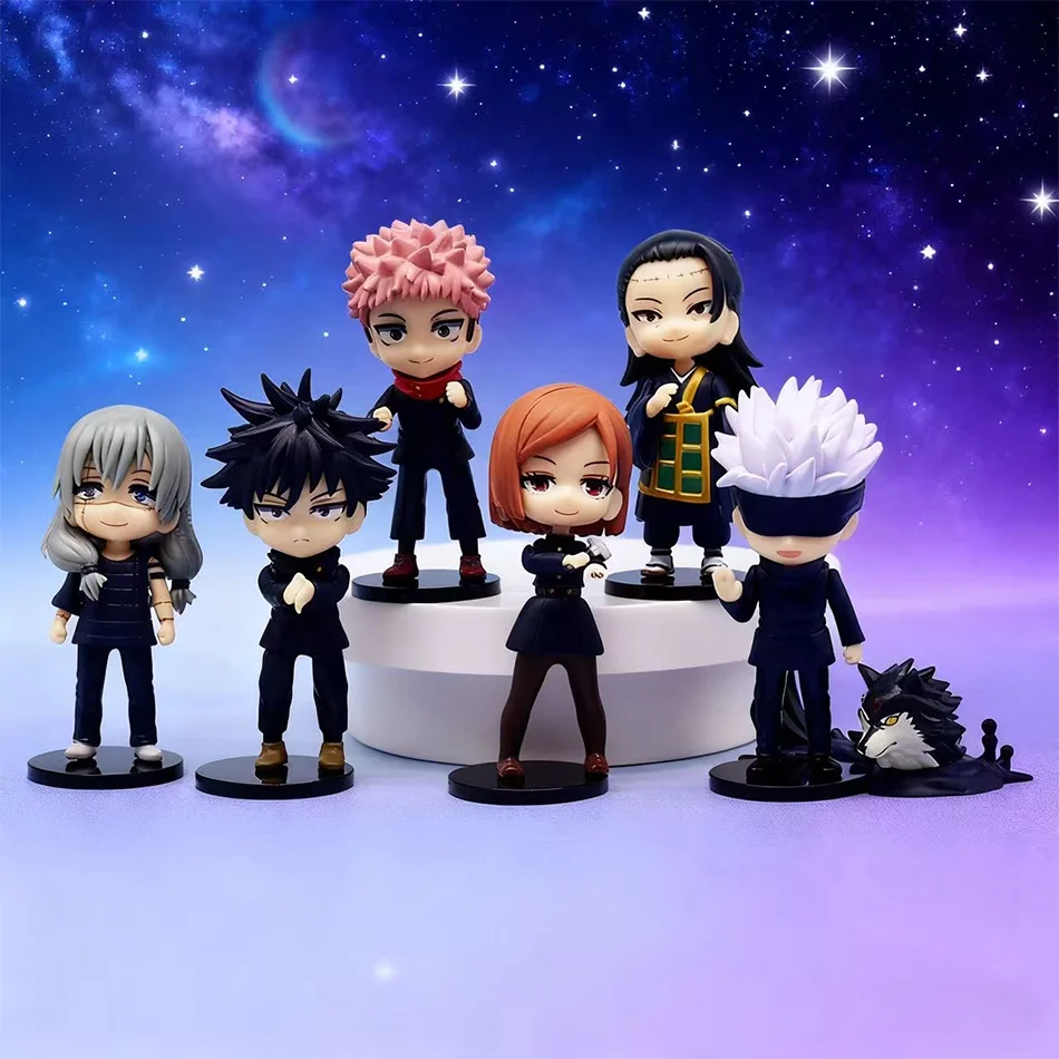 

НОВЫЙ 7 шт. Q Posket Jujutsu Kaisen 9 см Рисунок Satoru Gojo Itadori Yuji Geto Suguru Nobara Megumi Коллекция Украшения персонажей
