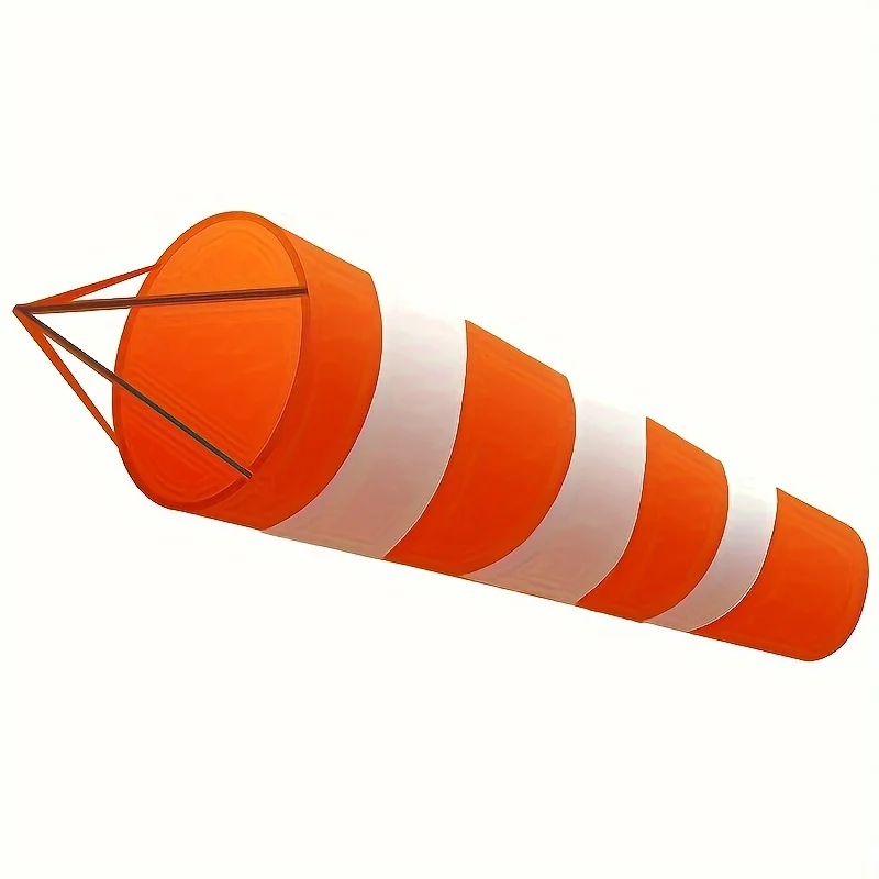 60cm Waterproof Ripstop Windsock with - Outdoor Wind Direction Indicator for Garden/Farm/Weather Stations