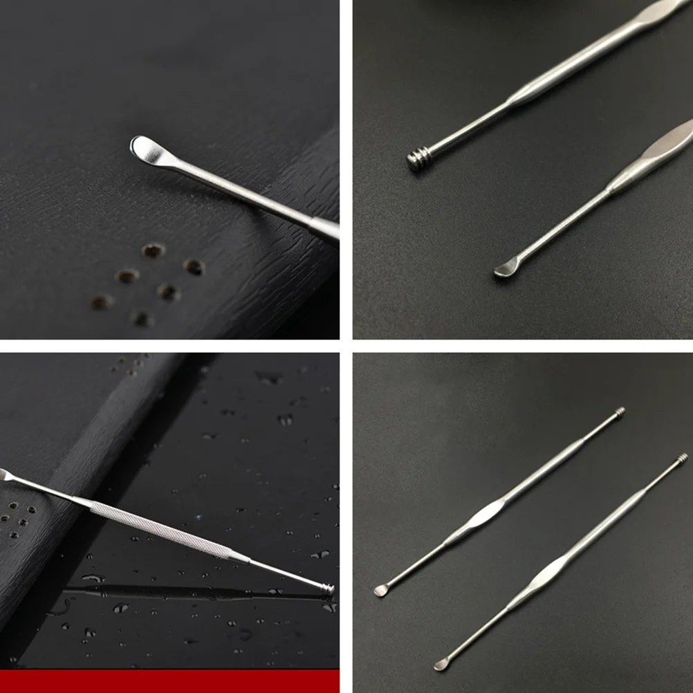 

Double Head Stainless Steel Ear Wax Remover Tool Spiral Pick Lightweight Portable Ear Cleaner Curette Essential Household Use