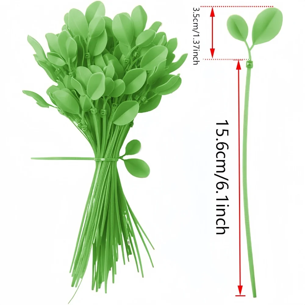 5/10/20/30PCS Leaf Shape Ties, Durable Self-Locking Zipper Ties with High Tensile Strength for Daily Use, Storage Ties