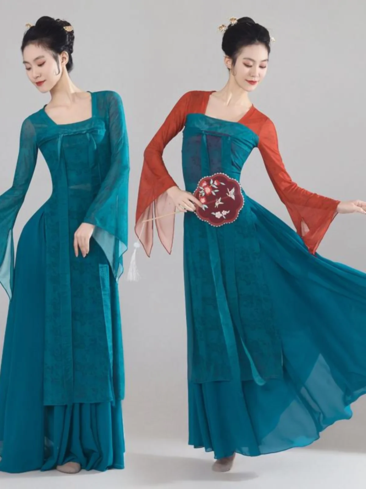 

Классическая танцевальная одежда Женская марлевая одежда Одежда для китайских танцев Древний стиль длиной до груди Танцы Хань и Тан