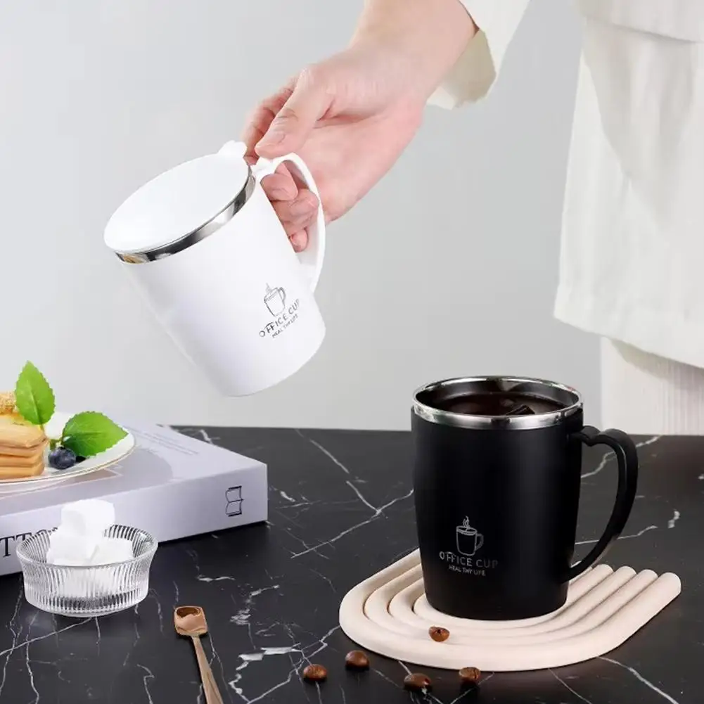 350ml Mug Tainless Steel Coffee Cup With Handle Leak-Proof Vacuum Flask Insulated Cup Portable Thermal Water Bottle