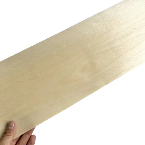 18*250cm 흰색 자작나무 베니어 롤, 가구, 탁상 및 벽 복원, 자작나무 플랫 컷 유연한 공예 베니어 시트