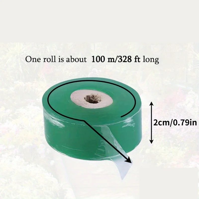 Grafting Tape Film PVC Self-adhesive Stretchable Clear Garden Fruit Tree Plants Seedlings Vine Protector Wrap Parafilm