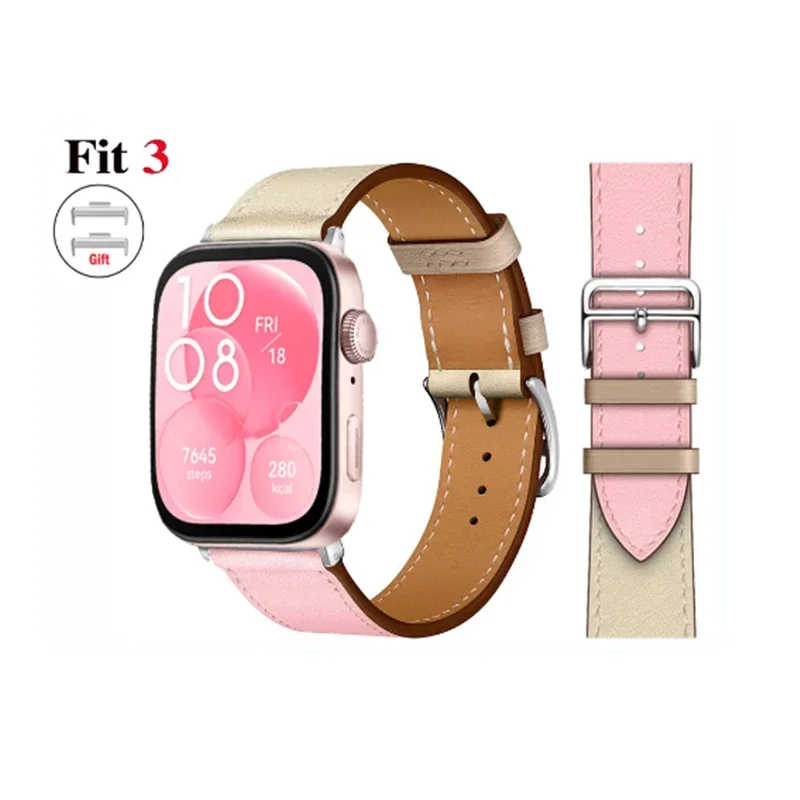 Bracelet en cuir et connecteur avec adaptateur, bracelet Huawei Watch Fit 3, Fit 2, Fit SE, nouvelle édition spéciale